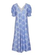 Yasisa 2/4 Midi Dress Polvipituinen Mekko Blue YAS