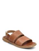 Sandals - Flat Matalapohjaiset Sandaalit Brown ANGULUS