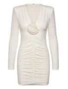 Lace Mini V-Neck Dress Lyhyt Mekko Cream ROTATE Birger Christensen