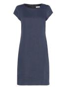 Klara Linen Dress Lyhyt Mekko Navy Newhouse