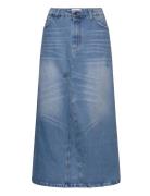 Rory Denim Skirt Pitkä Hame Blue Noella