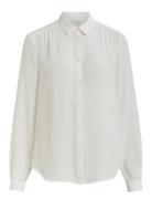 Vilucy Button L/S Shirt - Noos Tops Shirts Long-sleeved White Vila