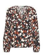 2Nd Anem Tt - Viscose Crepe Tops Blouses Long-sleeved Multi/patterned ...