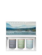 Explore Mini Candle Giftset 65G X 3 Tuoksukynttilä Nude Skandinavisk