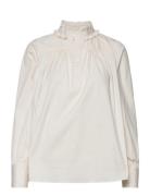 Hattie Ls Blouse Tops Blouses Long-sleeved Cream MOS MOSH