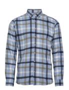 Dean Check Gr.40 Tops Shirts Casual Blue Kronstadt