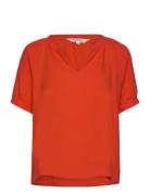 Popsypw Bl Tops Blouses Short-sleeved Red Part Two