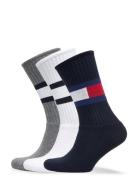 Th Men Sock 3P Flag Ecom Underwear Socks Regular Socks White Tommy Hil...