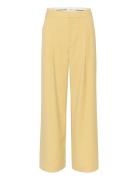 Paulagz Mw Wide Pants Bottoms Trousers Wide Leg Yellow Gestuz