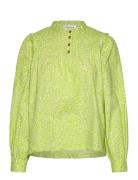 Hemiliakb Blouse Tops Shirts Long-sleeved Green Karen By Simonsen