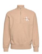 Monologo Waffle Half Zip Hwk Tops Sweat-shirts & Hoodies Sweat-shirts ...