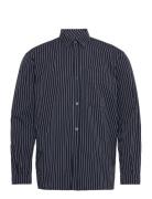 Relaxed Stripe Shirt Tops Shirts Casual Navy Tom Tailor