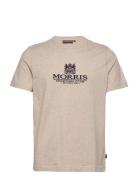 Trevor Tee Designers T-shirts Short-sleeved Beige Morris