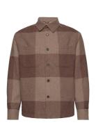 Jacob Check Wool Hybrid Tops Overshirts Beige Les Deux