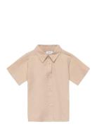 Nmmhommas Ss Shirt Tops T-shirts Short-sleeved Beige Name It