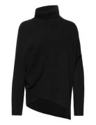 Lock Roll Neck Tops Knitwear Turtleneck Black AllSaints