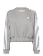 Essentials 3-Stripes Crop Sweatshirt Sport Sweat-shirts & Hoodies Swea...