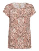 Sc-Laya Tops Blouses Short-sleeved Brown Soyaconcept