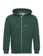 Vintage Logo Emb Ziphood Tops Sweat-shirts & Hoodies Hoodies Green Sup...