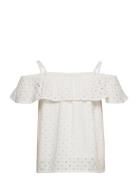 Blouse Lina Schifflie Tops Blouses & Tunics White Lindex