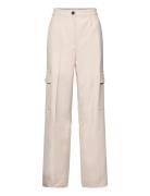 Lr-Ana Bottoms Trousers Cargo Pants Cream Levete Room