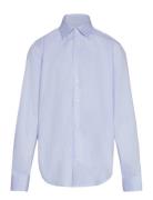 Tex Twill Ice Shirt Tops Shirts Long-sleeved Shirts Blue Grunt