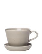 Cup With Saucer Home Tableware Cups & Mugs Coffee Cups Grey ERNST