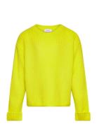 Vmsayla Fold Ls O-Nck Pullover Girl Noos Tops Knitwear Pullovers Yello...