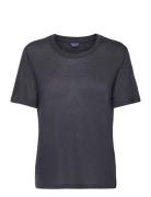 Drape Ss T-Shirt Tops T-shirts & Tops Short-sleeved Blue GANT