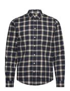 Cfanton Ls Checked Shirt Tops Shirts Casual Navy Casual Friday