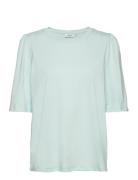 Mschtiffa Organic 2/4 Puff Tee Tops T-shirts & Tops Short-sleeved Blue...