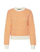 Vmgabi Ls O-Neck Pullover Ga Bf Tops Knitwear Jumpers Orange Vero Moda