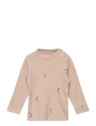 Chou Blouse Tops T-shirts Long-sleeved T-shirts Beige That's Mine