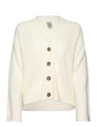 Yasfrido Ls Wide Knit Cardigan Noos Tops Knitwear Cardigans Cream YAS