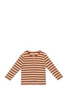 Nmmnola Ls Top Tops T-shirts Long-sleeved T-shirts Brown Name It