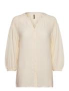 Sc-Radia Tops Blouses Long-sleeved Cream Soyaconcept