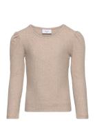 Mallow Tee Tops T-shirts Long-sleeved T-shirts Beige Grunt