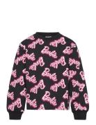 Tnbarbie Sweatshirt Aop Tops Sweat-shirts & Hoodies Sweat-shirts Black...