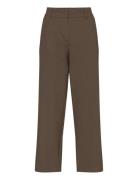 Dena Ankle Bottoms Trousers Wide Leg Brown FIVEUNITS