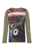 T-Shirt L/S Tops T-shirts Long-sleeved T-shirts Khaki Green Minymo