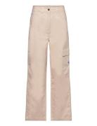 High Rise Corduroy Pant Bottoms Trousers Wide Leg Beige Calvin Klein J...