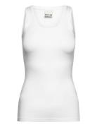 Ihzola Plain To Core Tops T-shirts & Tops Sleeveless White ICHI