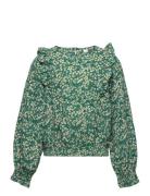 Vmditsy Vivika L/S Blouse Wvn Girl Tops Blouses & Tunics Green Vero Mo...