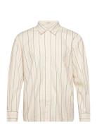 Os Compact Poplin Stripe Shirt Tops Shirts Casual Beige GANT