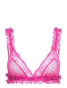 Love Lace Lingerie Bras & Tops Soft Bras Bralette Pink Love Stories