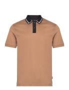 Phillipson 36 Tops Polos Short-sleeved Beige BOSS