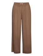 Onltokyo Hw Linen Blend Pant Pnt Noos Bottoms Trousers Wide Leg Brown ...