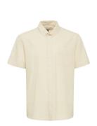 Shirt Tops Shirts Short-sleeved Cream Blend