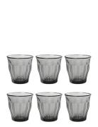 Picardie Tumbler X 6 Home Tableware Glass Drinking Glass Grey Duralex