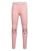 Leggings Cat On Knees Bottoms Leggings Pink Lindex